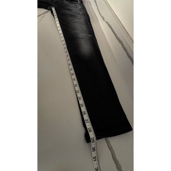 7 For All Mankind The Relaxed Skinny Dark Black Wash Size 27 - Picture 3 of 8